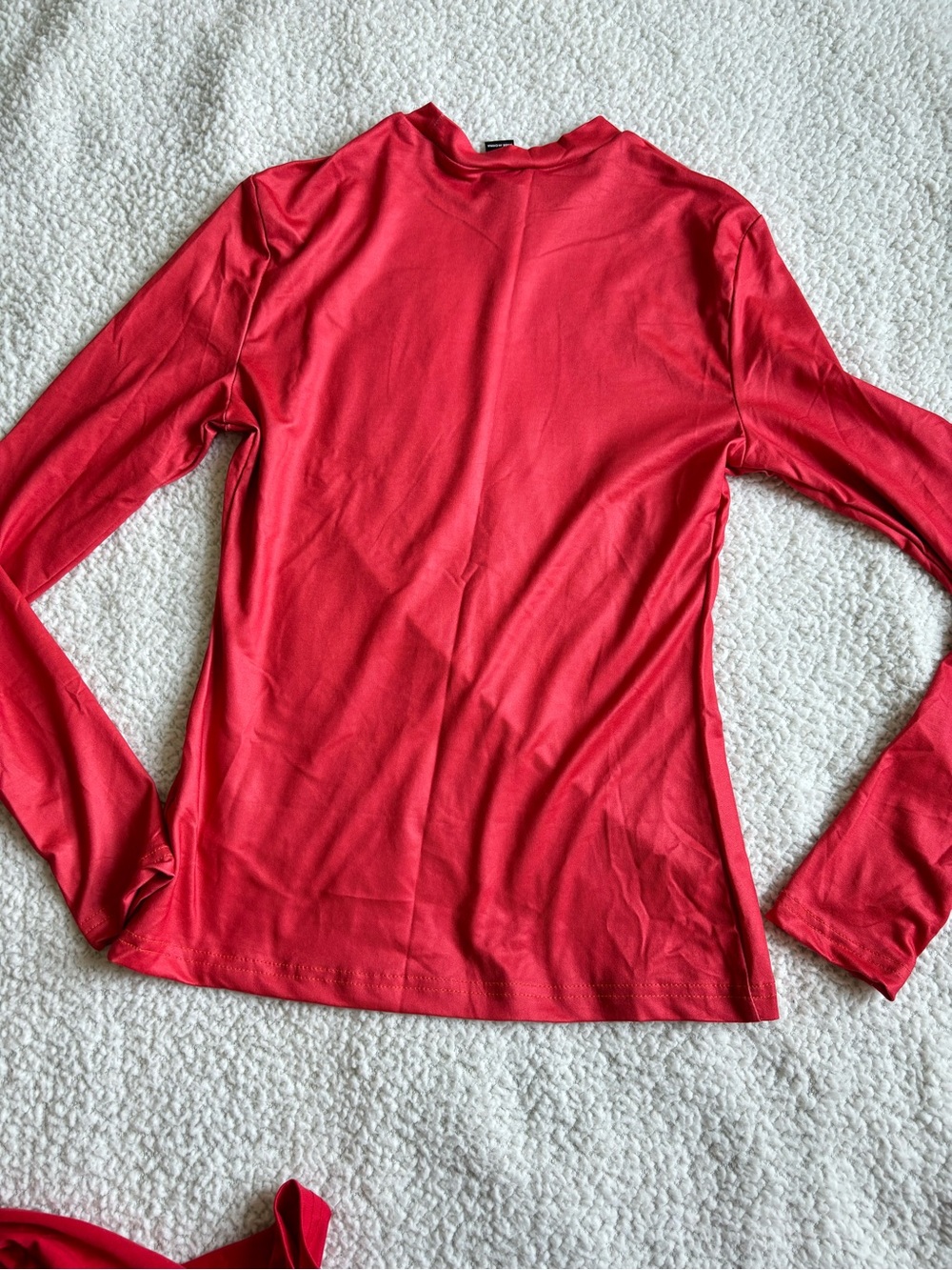 Woman Red Santa & Reindeer Holiday Tee - Picture 3 of 3